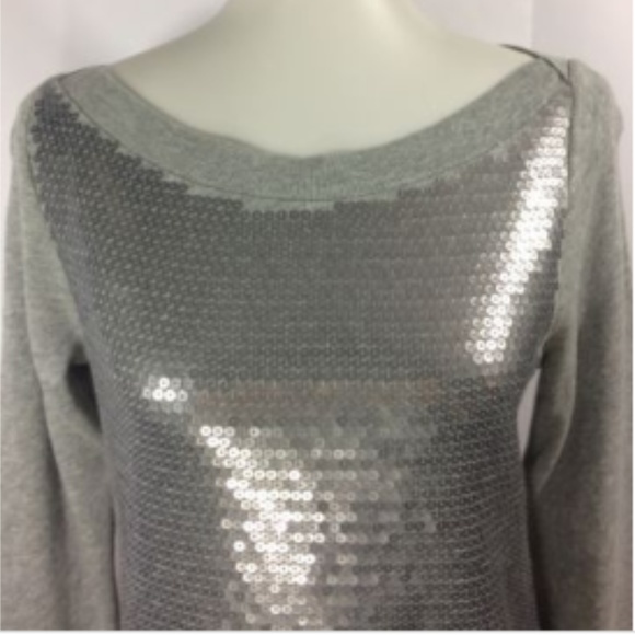 grey sequin sweater